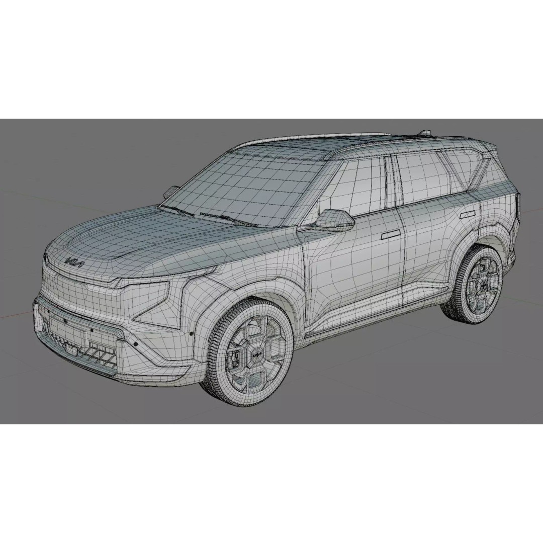 Kia EV5 GT-Line 2026 3D Model – High Poly Game-Ready Asset, FBX, OBJ - View 31