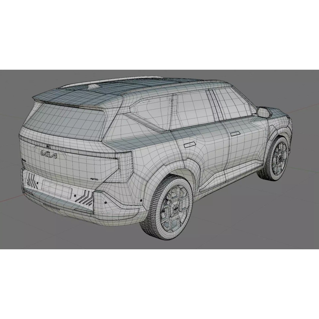 Kia EV5 GT-Line 2026 3D Model – High Poly Game-Ready Asset, FBX, OBJ - View 32