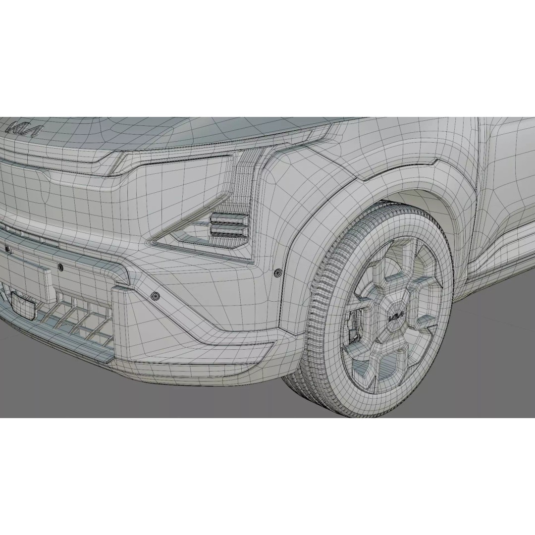Kia EV5 GT-Line 2026 3D Model – High Poly Game-Ready Asset, FBX, OBJ - View 33