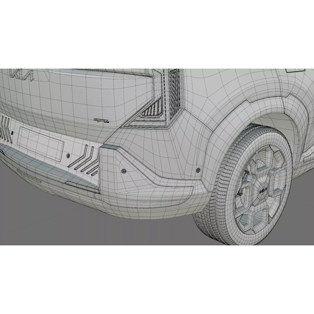 Kia EV5 GT-Line 2026 3D Model – High Poly Game-Ready Asset, FBX, OBJ - View 34