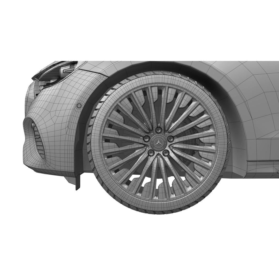 Mercedes Benz E Class 2024 3D Model – High Poly Luxury Sedan, FBX, OBJ