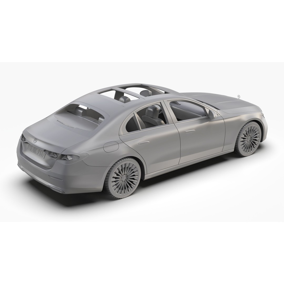 Mercedes Benz E Class 2024 3D Model – High Poly Luxury Sedan, FBX, OBJ - View 13