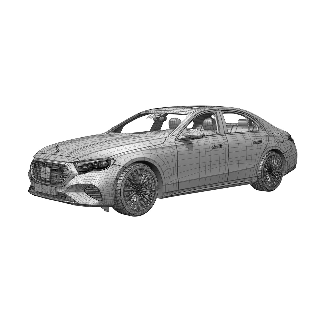 Mercedes Benz E Class 2024 3D Model – High Poly Luxury Sedan, FBX, OBJ - View 17