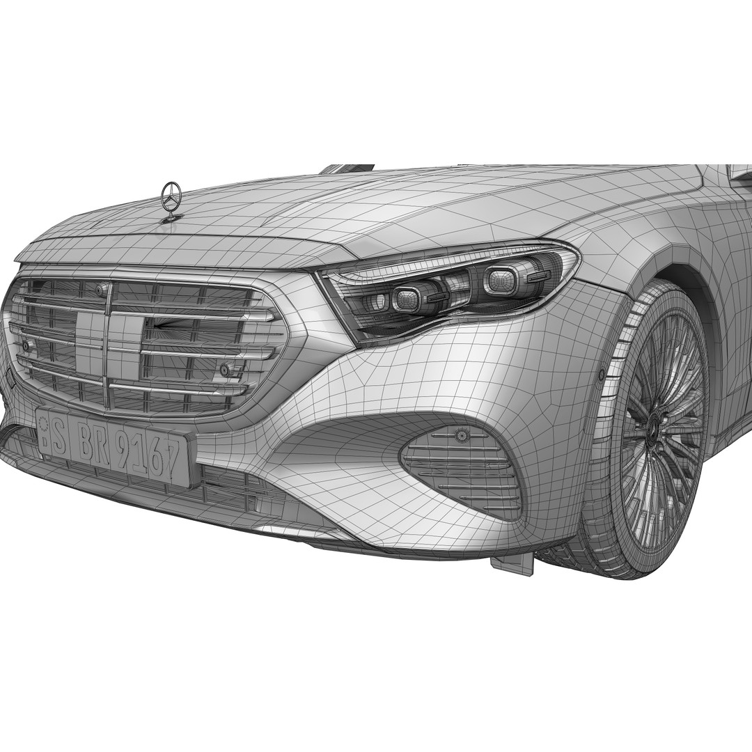 Mercedes Benz E Class 2024 3D Model – High Poly Luxury Sedan, FBX, OBJ - View 20