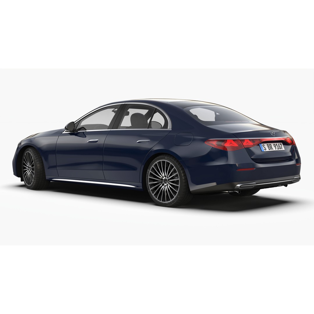 Mercedes Benz E Class 2024 3D Model – High Poly Luxury Sedan, FBX, OBJ - View 4