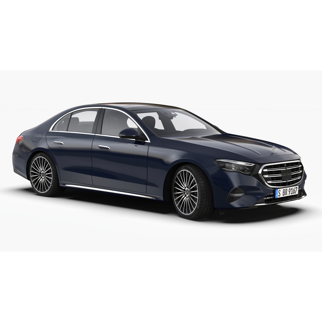 Mercedes Benz E Class 2024 3D Model – High Poly Luxury Sedan, FBX, OBJ - View 6