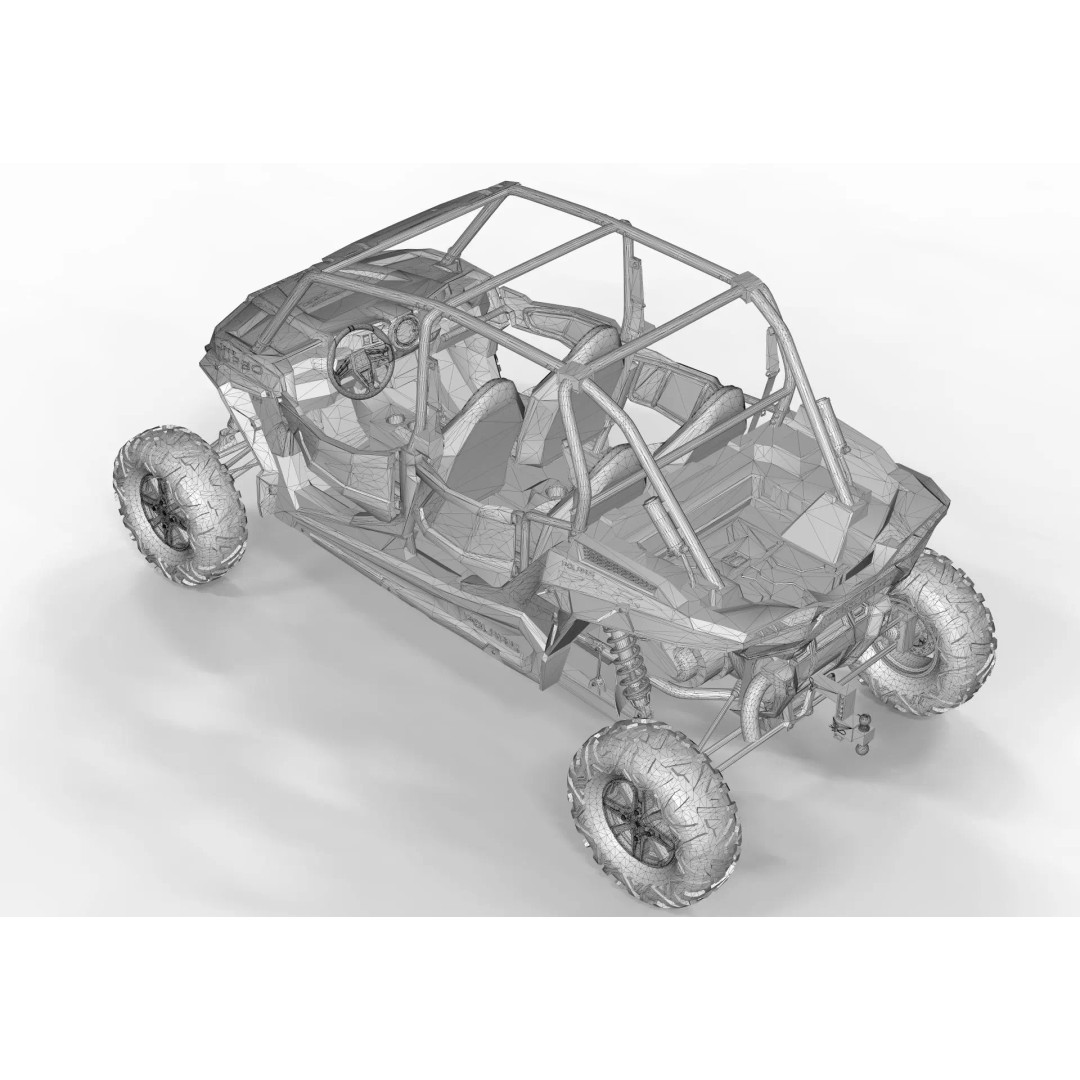 Polaris RZR S4 1000 3D Model – High Poly Vehicle Asset, FBX, OBJ, Blender - View 10