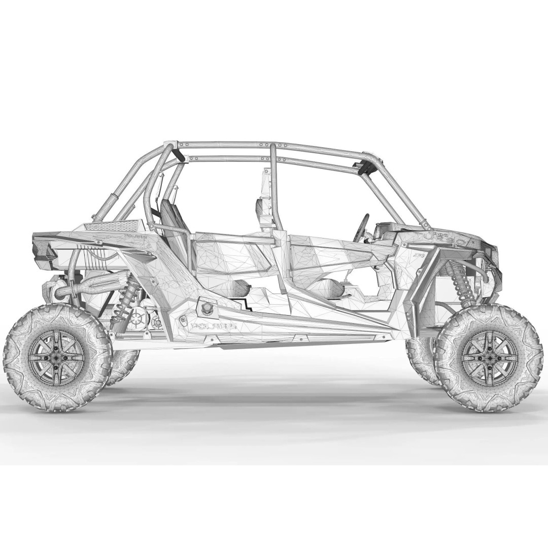 Polaris RZR S4 1000 3D Model – High Poly Vehicle Asset, FBX, OBJ, Blender - View 13