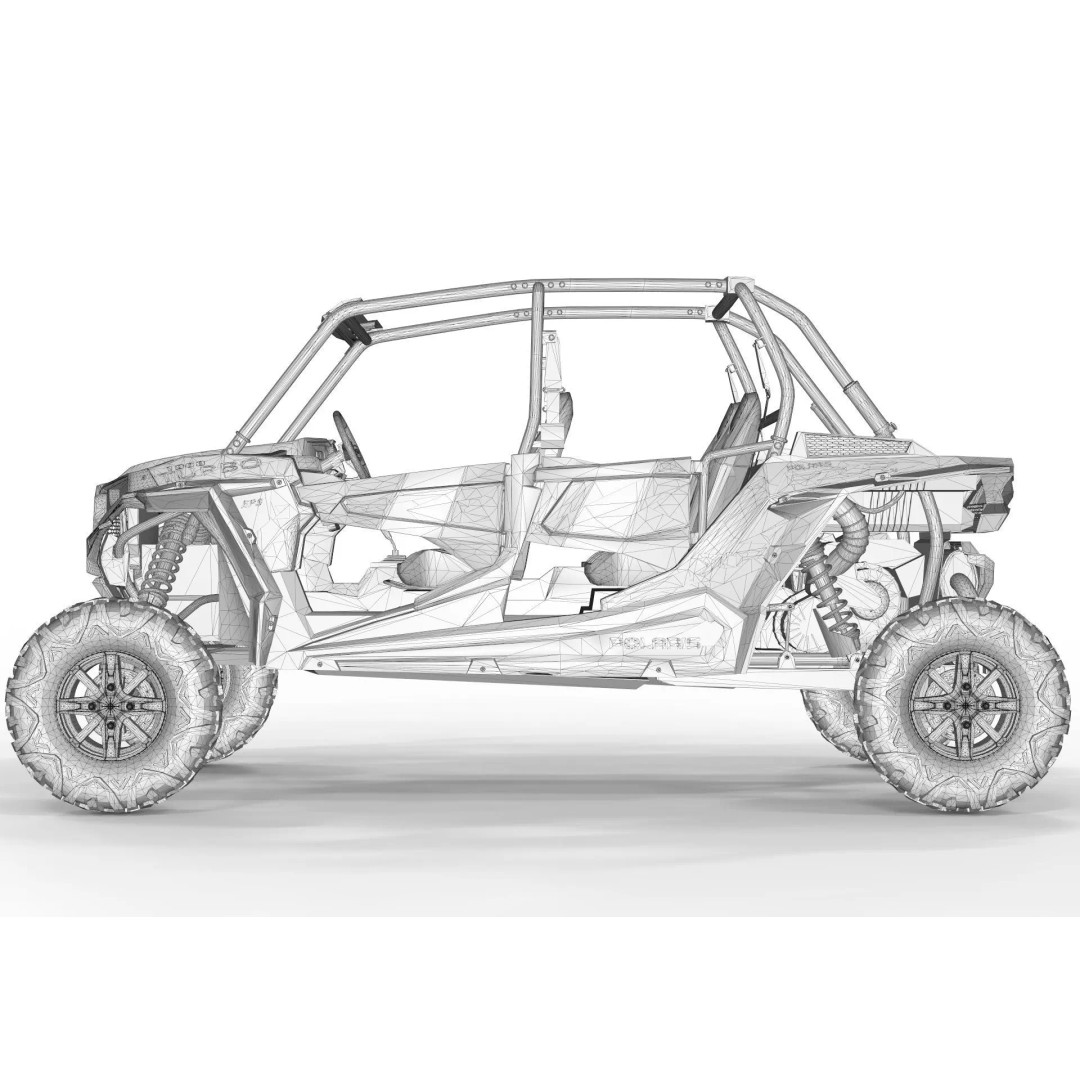 Polaris RZR S4 1000 3D Model – High Poly Vehicle Asset, FBX, OBJ, Blender - View 14