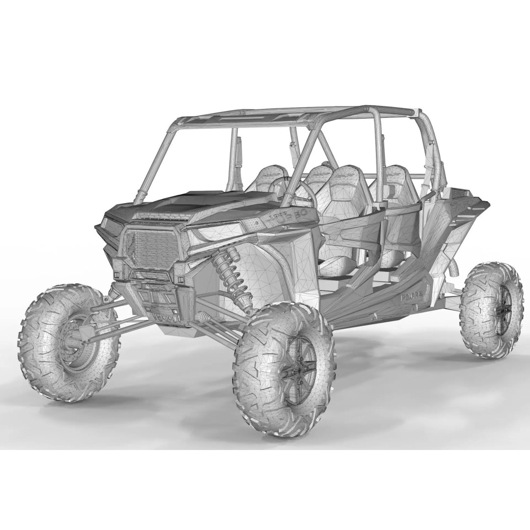Polaris RZR S4 1000 3D Model – High Poly Vehicle Asset, FBX, OBJ, Blender - View 15