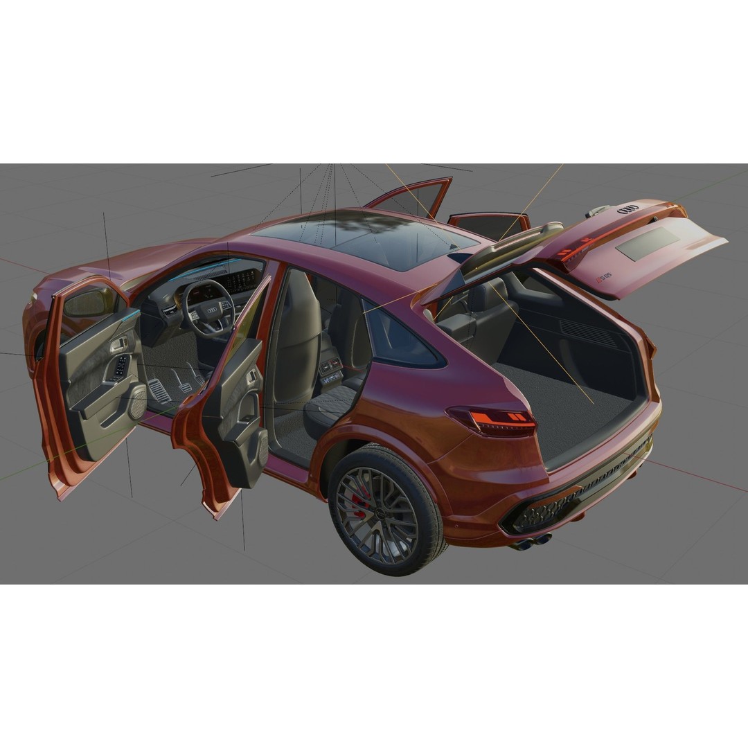 Audi Q5 & SQ5 Sportback 3D Model – High Poly PBR Asset, FBX/OBJ - View 29