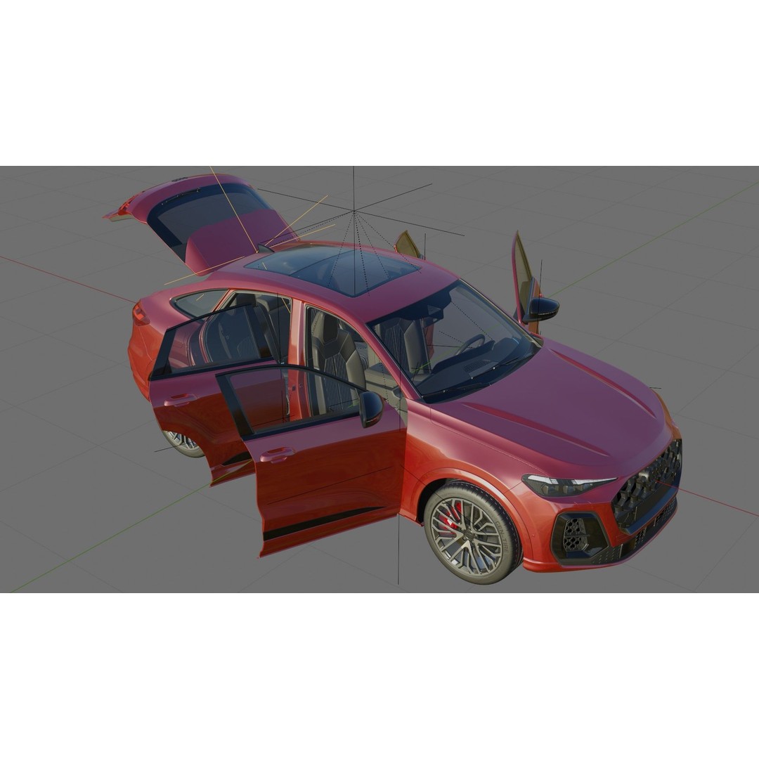 Audi Q5 & SQ5 Sportback 3D Model – High Poly PBR Asset, FBX/OBJ - View 32