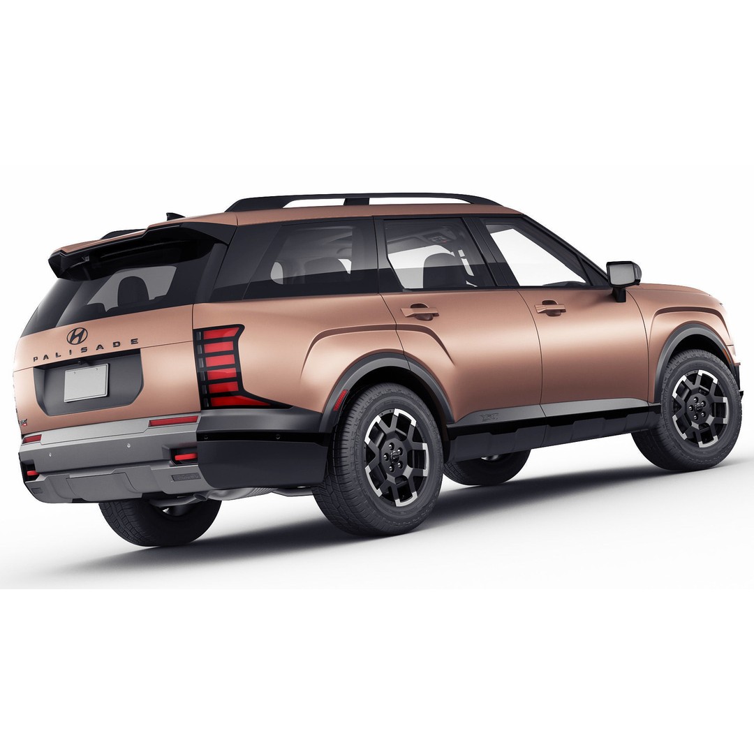 Hyundai Palisade XRT-Pro 2026 3D Model – Detailed SUV Asset, FBX, OBJ, Blender - View 16