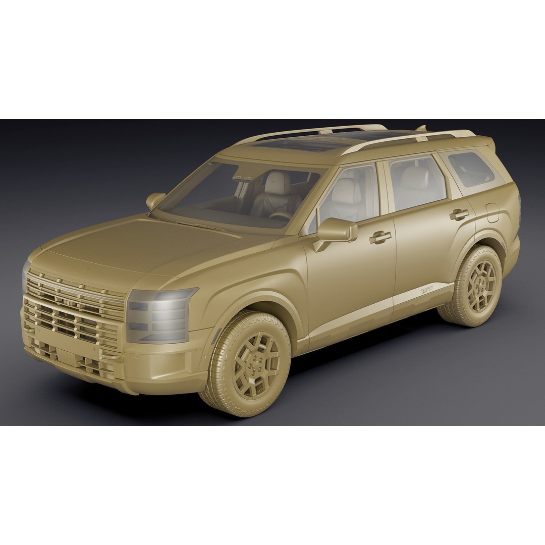 Hyundai Palisade XRT-Pro 2026 3D Model – Detailed SUV Asset, FBX, OBJ, Blender - View 30