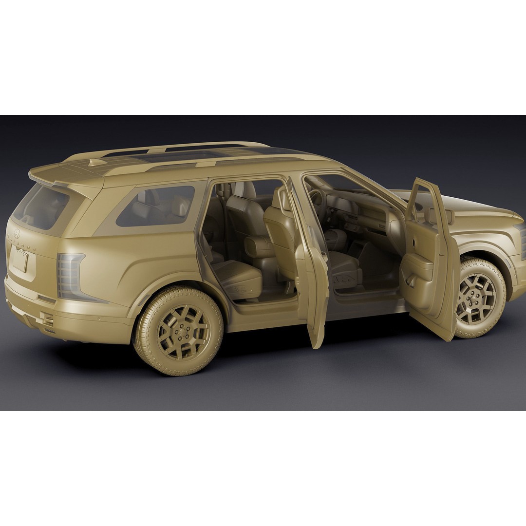 Hyundai Palisade XRT-Pro 2026 3D Model – Detailed SUV Asset, FBX, OBJ, Blender - View 36