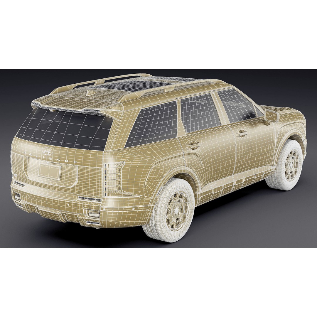 Hyundai Palisade XRT-Pro 2026 3D Model – Detailed SUV Asset, FBX, OBJ, Blender - View 38