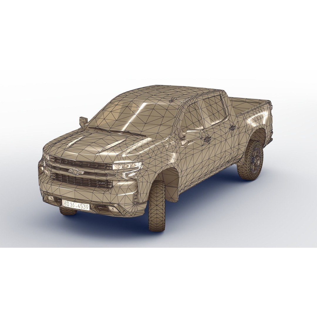 Chevrolet Silverado 2020 3D Model – Low Poly Game Ready Asset, FBX, OBJ