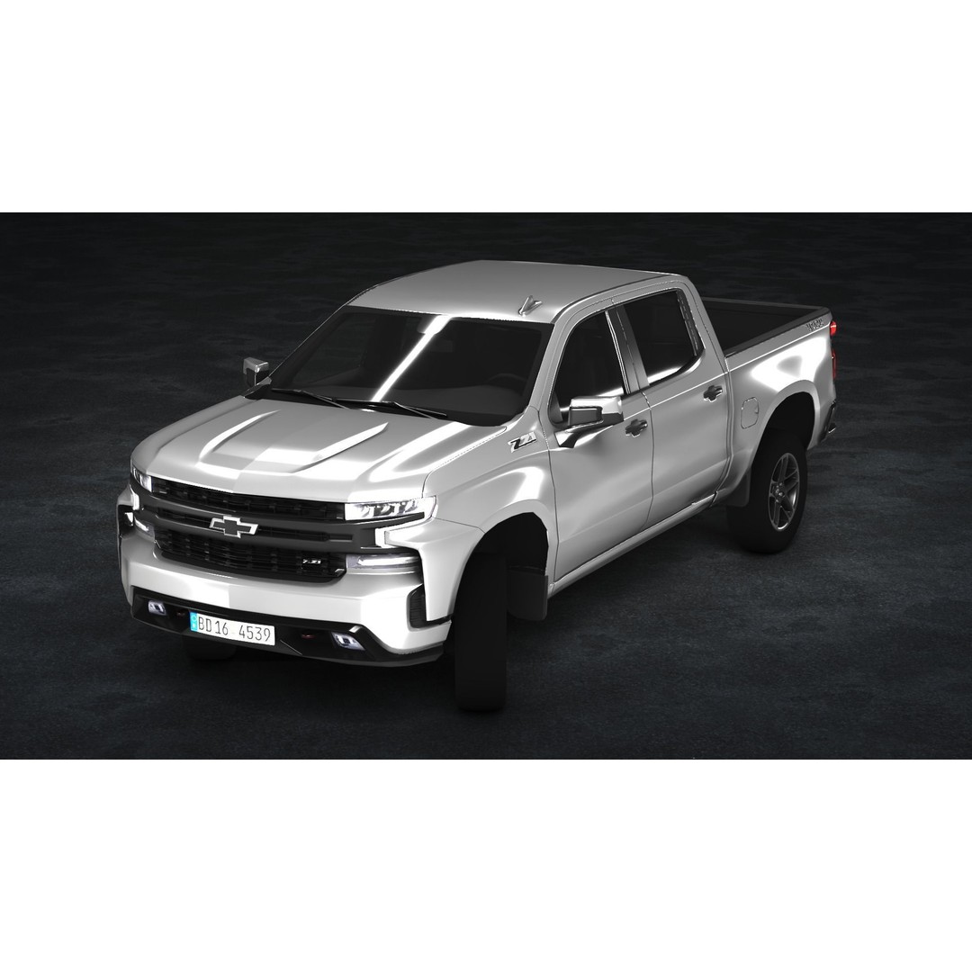 Chevrolet Silverado 2020 3D Model – Low Poly Game Ready Asset, FBX, OBJ - View 11
