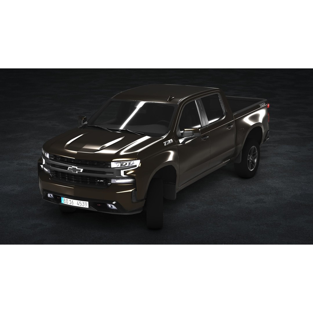 Chevrolet Silverado 2020 3D Model – Low Poly Game Ready Asset, FBX, OBJ - View 12