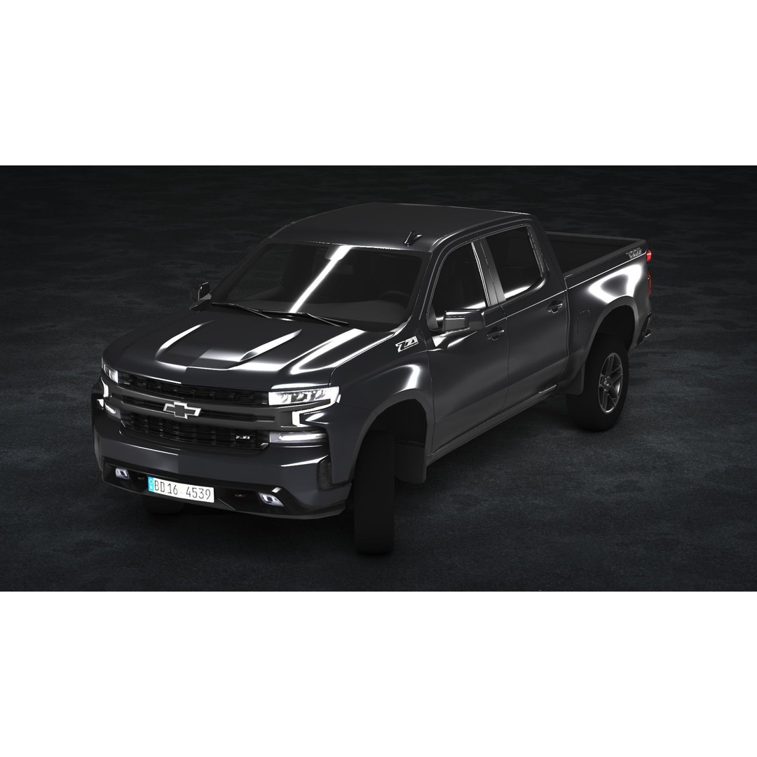 Chevrolet Silverado 2020 3D Model – Low Poly Game Ready Asset, FBX, OBJ - View 13