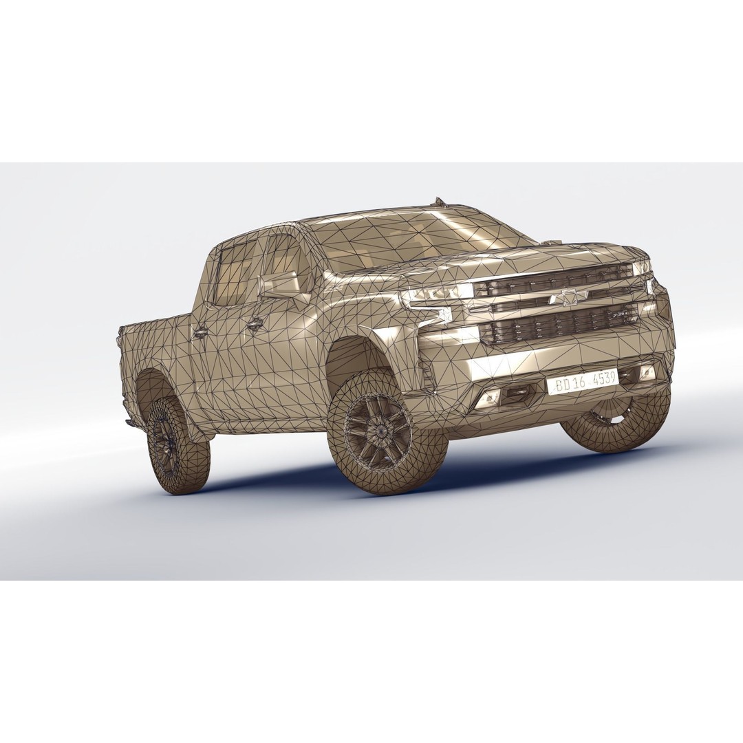 Chevrolet Silverado 2020 3D Model – Low Poly Game Ready Asset, FBX, OBJ - View 14