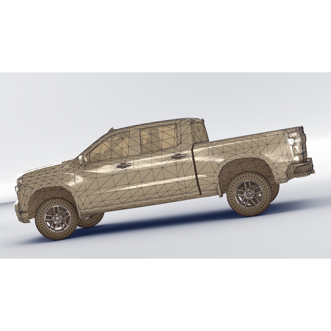 Chevrolet Silverado 2020 3D Model – Low Poly Game Ready Asset, FBX, OBJ - View 16