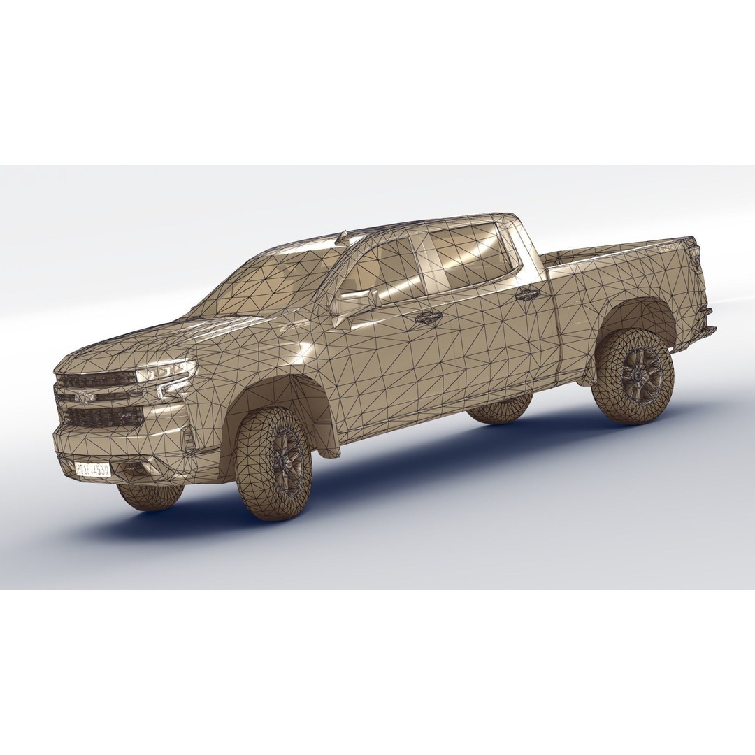 Chevrolet Silverado 2020 3D Model – Low Poly Game Ready Asset, FBX, OBJ - View 17