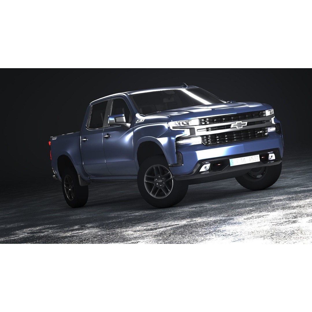 Chevrolet Silverado 2020 3D Model – Low Poly Game Ready Asset, FBX, OBJ - View 4