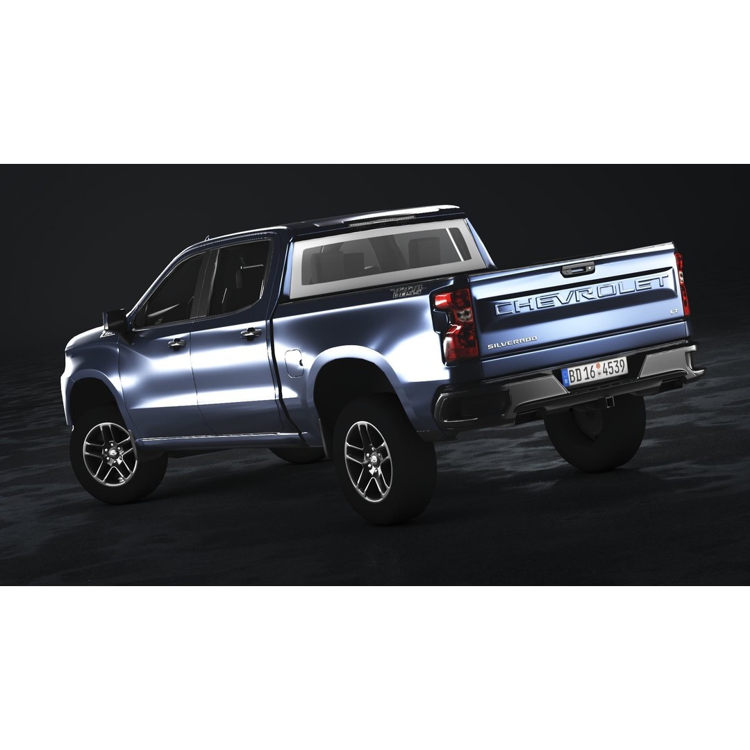 Chevrolet Silverado 2020 3D Model – Low Poly Game Ready Asset, FBX, OBJ - View 5
