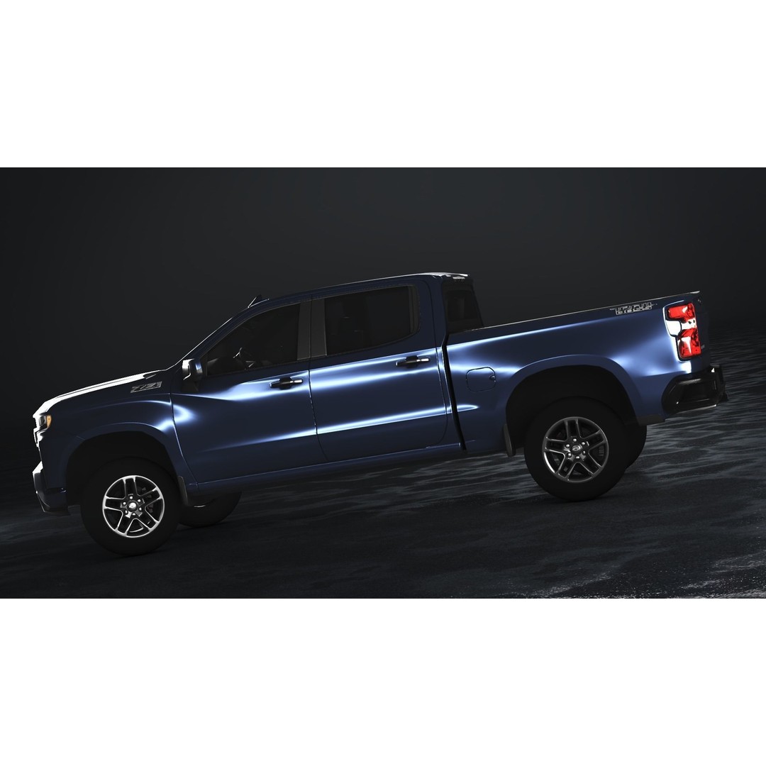 Chevrolet Silverado 2020 3D Model – Low Poly Game Ready Asset, FBX, OBJ - View 6