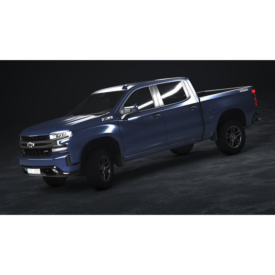 Chevrolet Silverado 2020 3D Model – Low Poly Game Ready Asset, FBX, OBJ - View 7