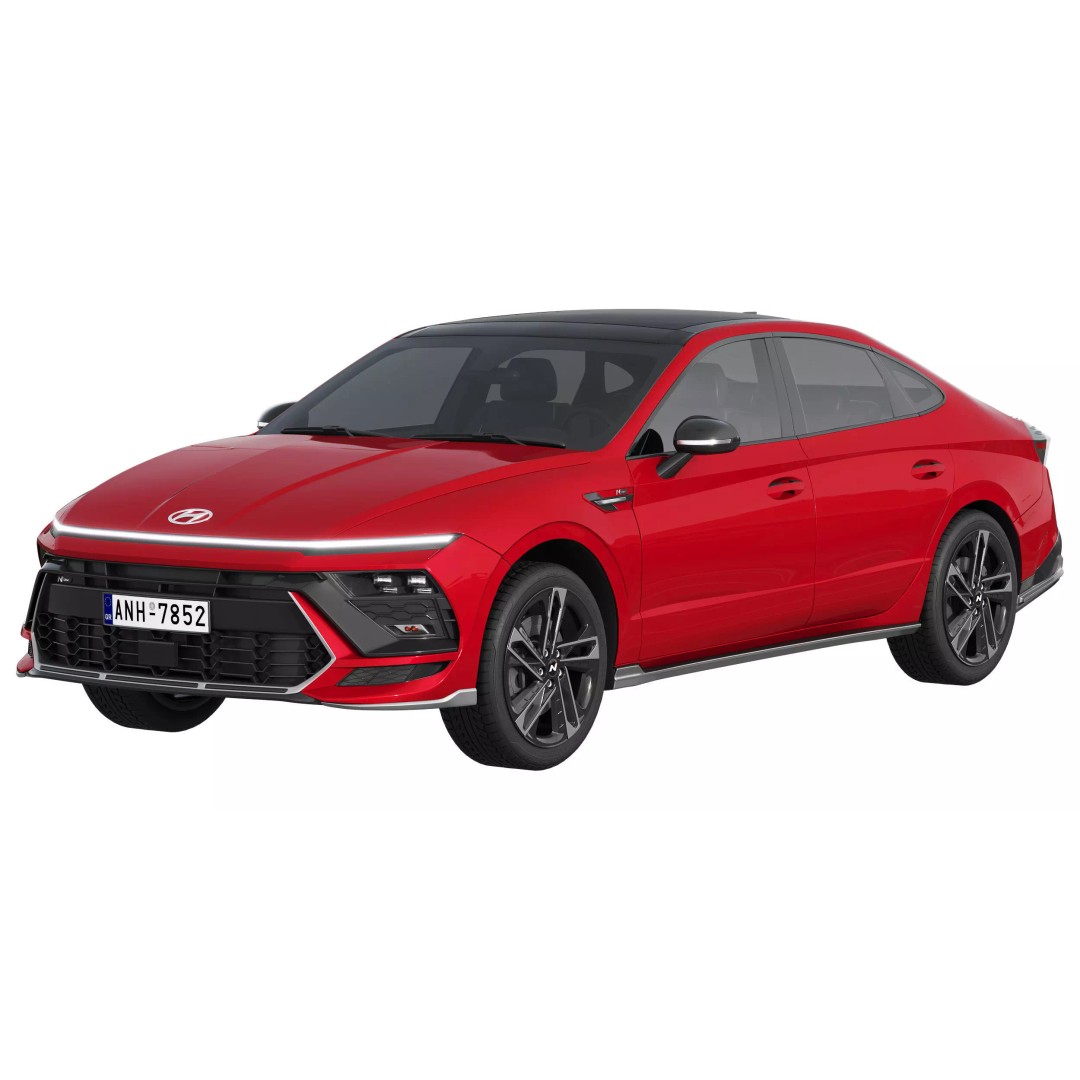 Hyundai Sonata N-Line 2024 3D Model – Detailed Sedan for Advertising, FBX - View 2