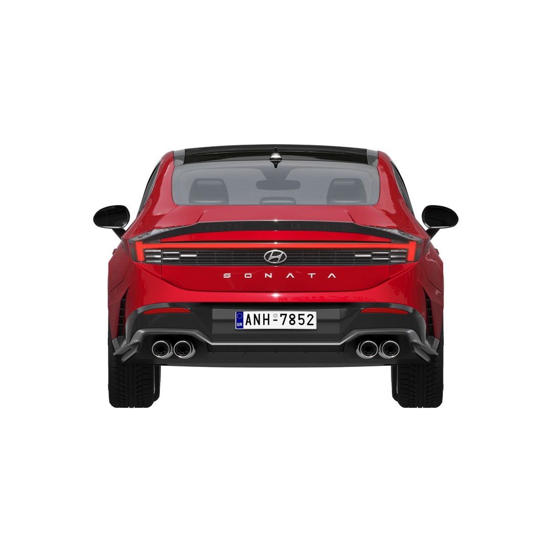 Hyundai Sonata N-Line 2024 3D Model – Detailed Sedan for Advertising, FBX - View 9