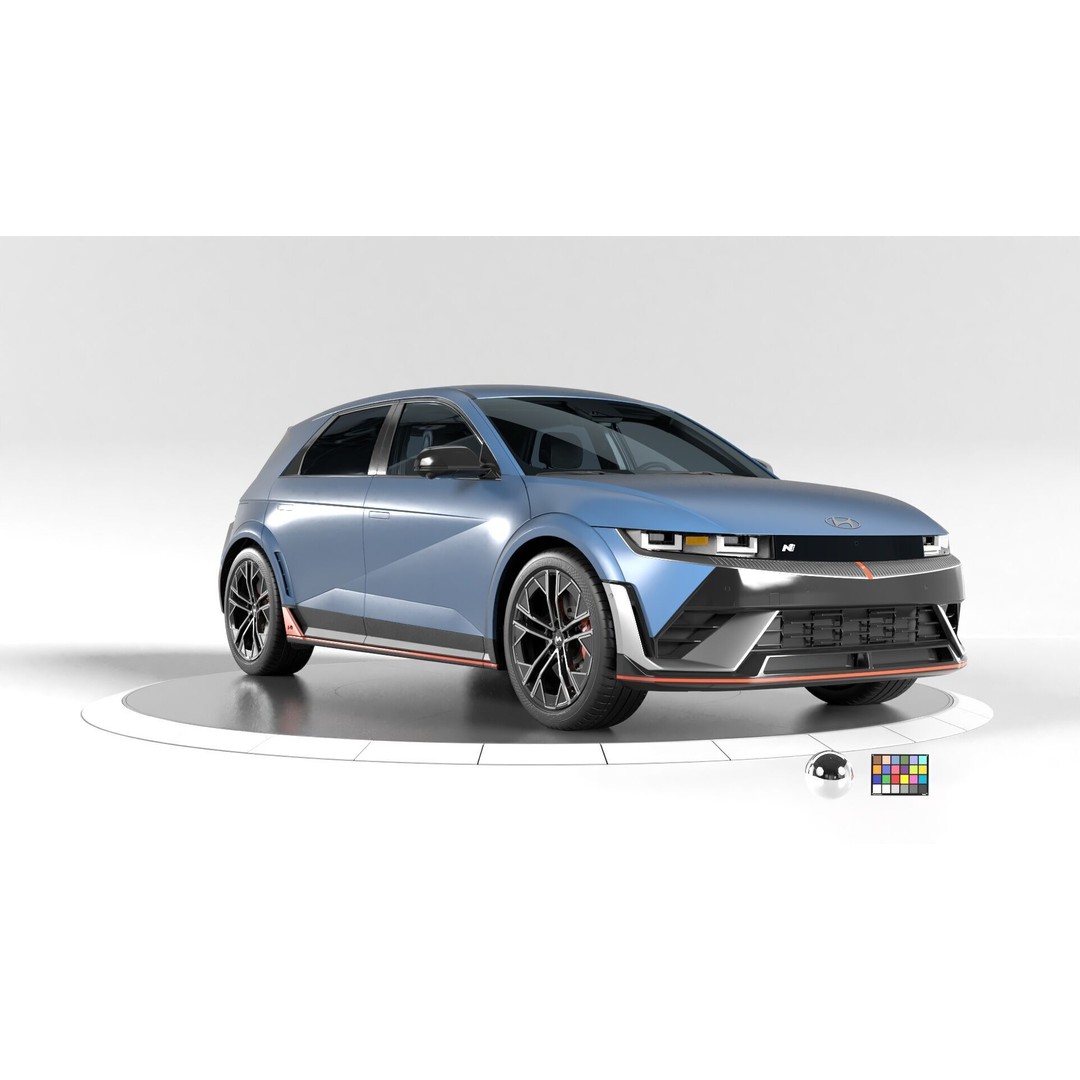 Ioniq 5 N Line 3D Model – Rigged Sport Car for Unreal & V-Ray - View 10