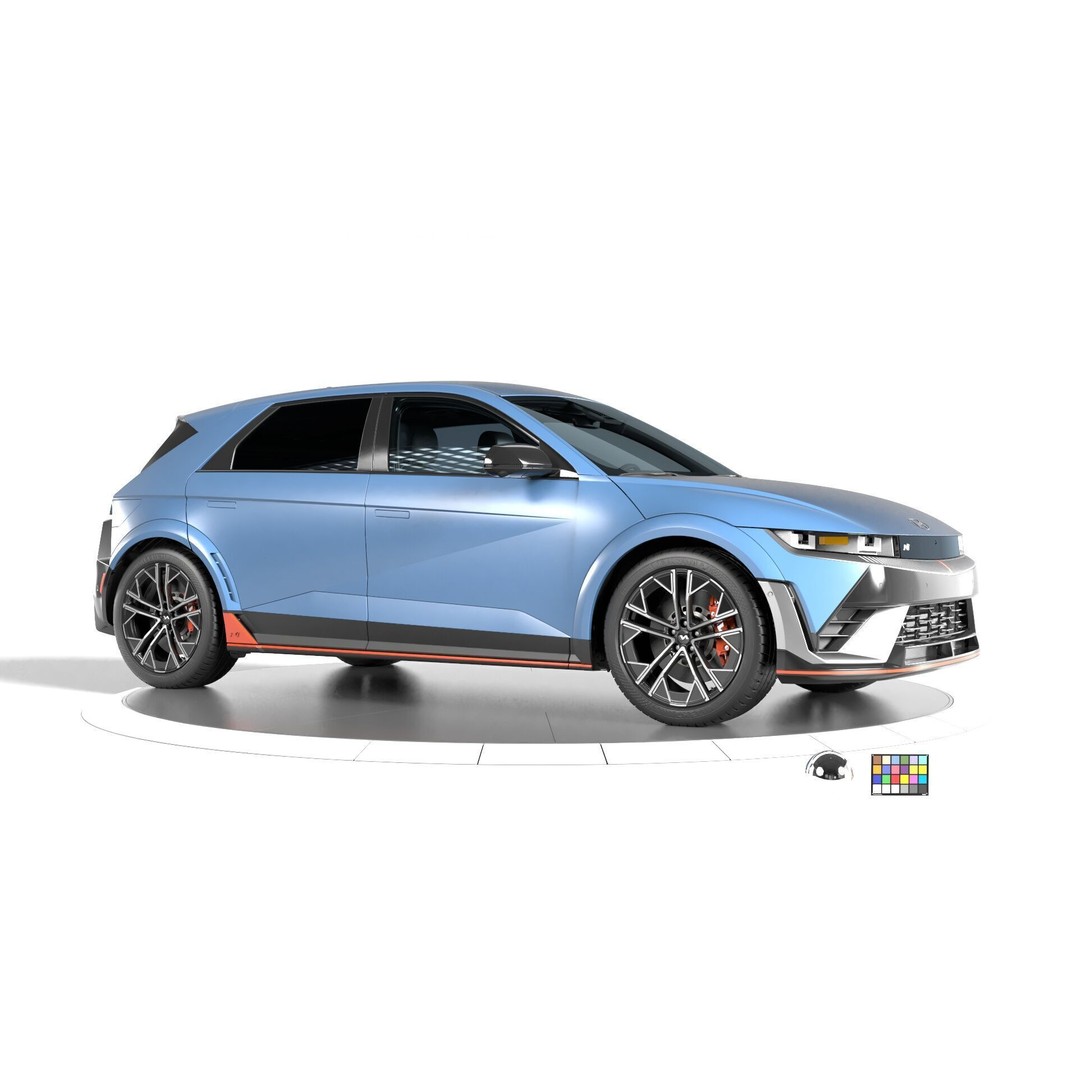 Ioniq 5 N Line 3D Model – Rigged Sport Car for Unreal & V-Ray - View 11