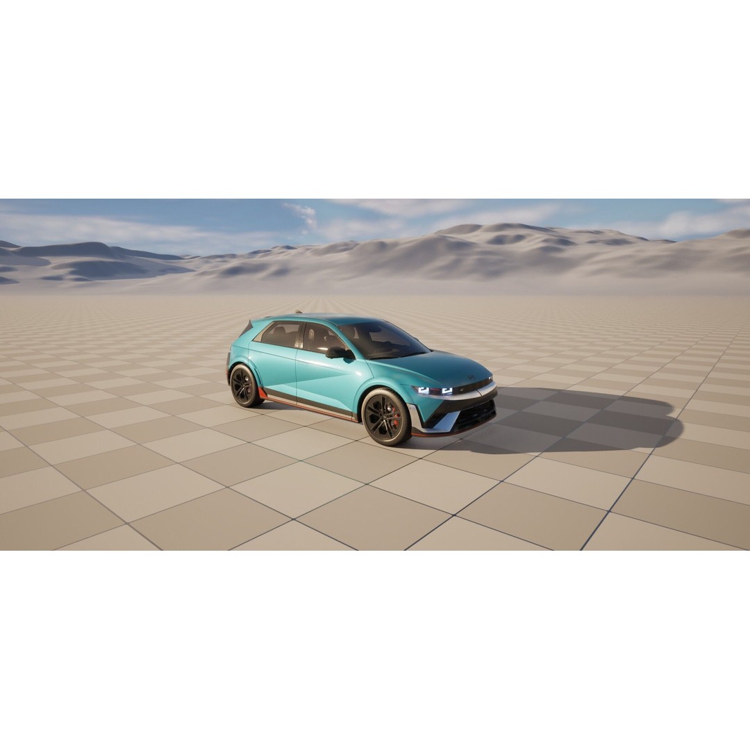 Ioniq 5 N Line 3D Model – Rigged Sport Car for Unreal & V-Ray - View 12