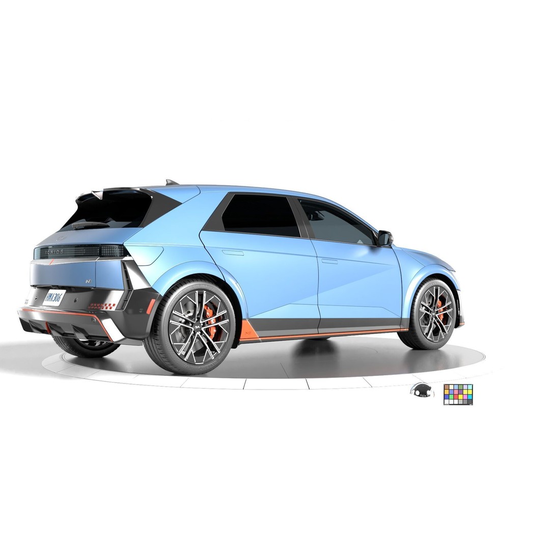 Ioniq 5 N Line 3D Model – Rigged Sport Car for Unreal & V-Ray - View 14