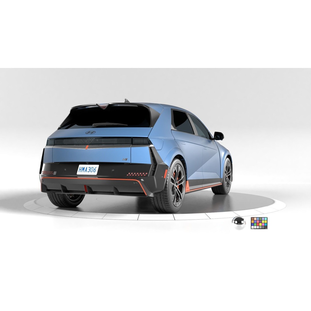 Ioniq 5 N Line 3D Model – Rigged Sport Car for Unreal & V-Ray - View 15