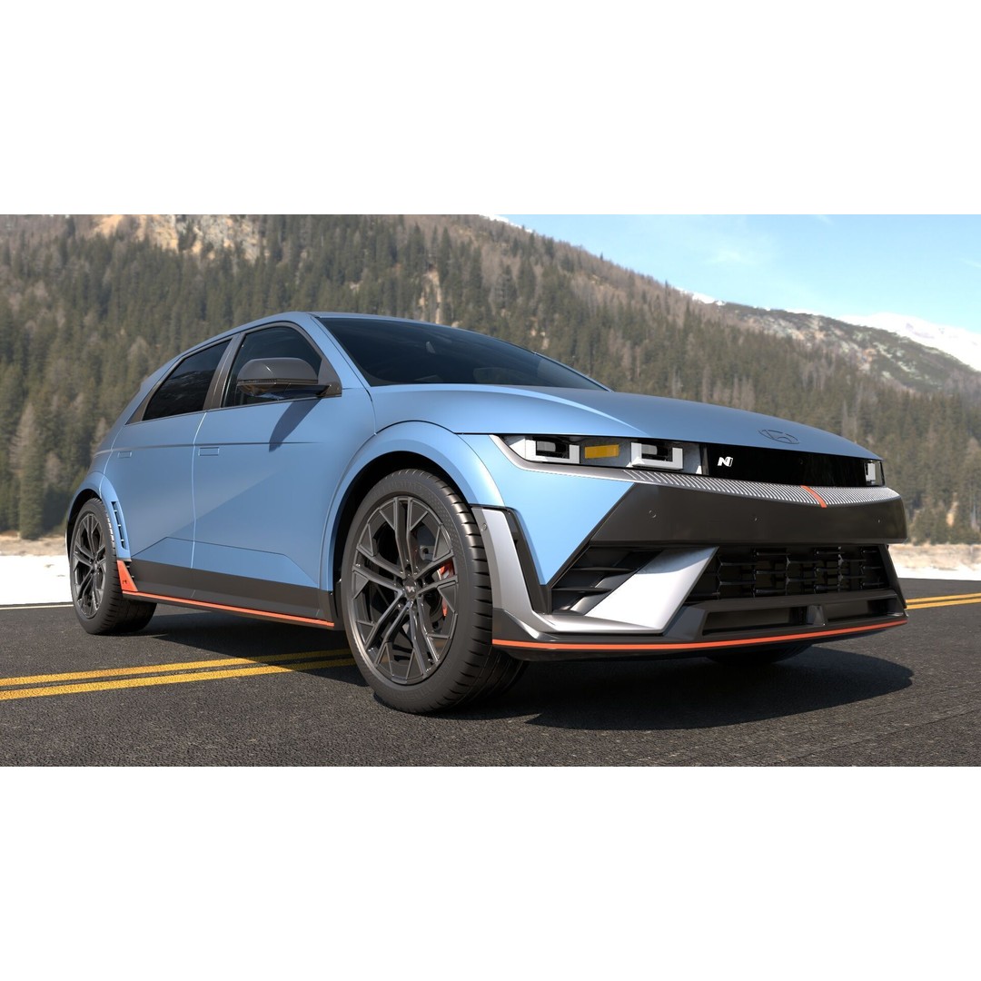Ioniq 5 N Line 3D Model – Rigged Sport Car for Unreal & V-Ray - View 17