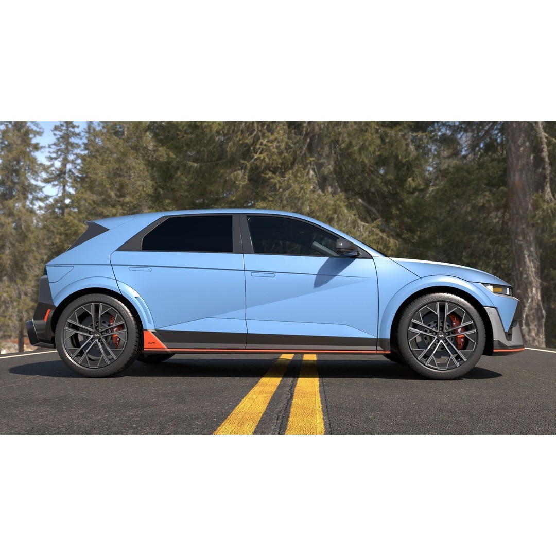Ioniq 5 N Line 3D Model – Rigged Sport Car for Unreal & V-Ray - View 18