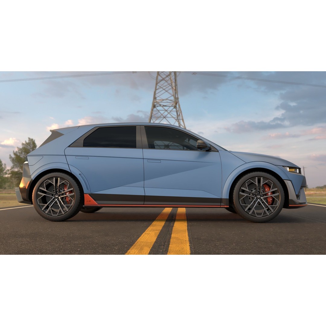Ioniq 5 N Line 3D Model – Rigged Sport Car for Unreal & V-Ray - View 19