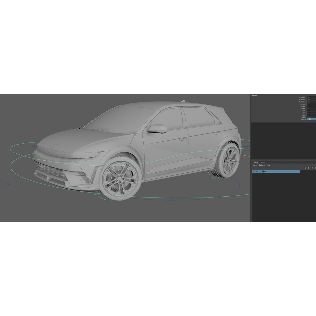 Ioniq 5 N Line 3D Model – Rigged Sport Car for Unreal & V-Ray - View 24
