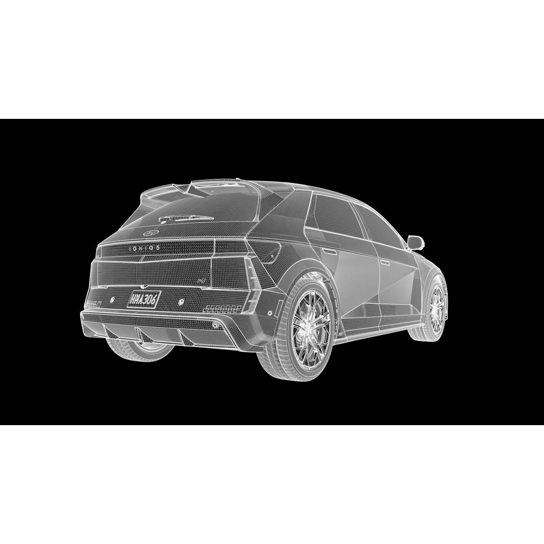 Ioniq 5 N Line 3D Model – Rigged Sport Car for Unreal & V-Ray - View 26