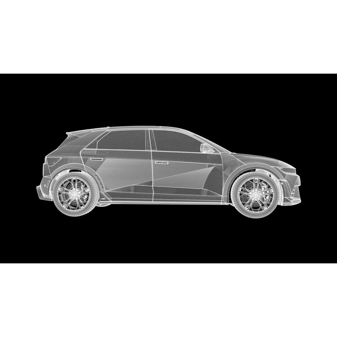 Ioniq 5 N Line 3D Model – Rigged Sport Car for Unreal & V-Ray - View 27