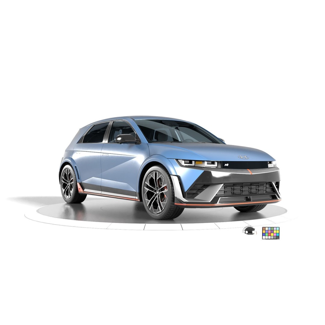 Ioniq 5 N Line 3D Model – Rigged Sport Car for Unreal & V-Ray - View 3