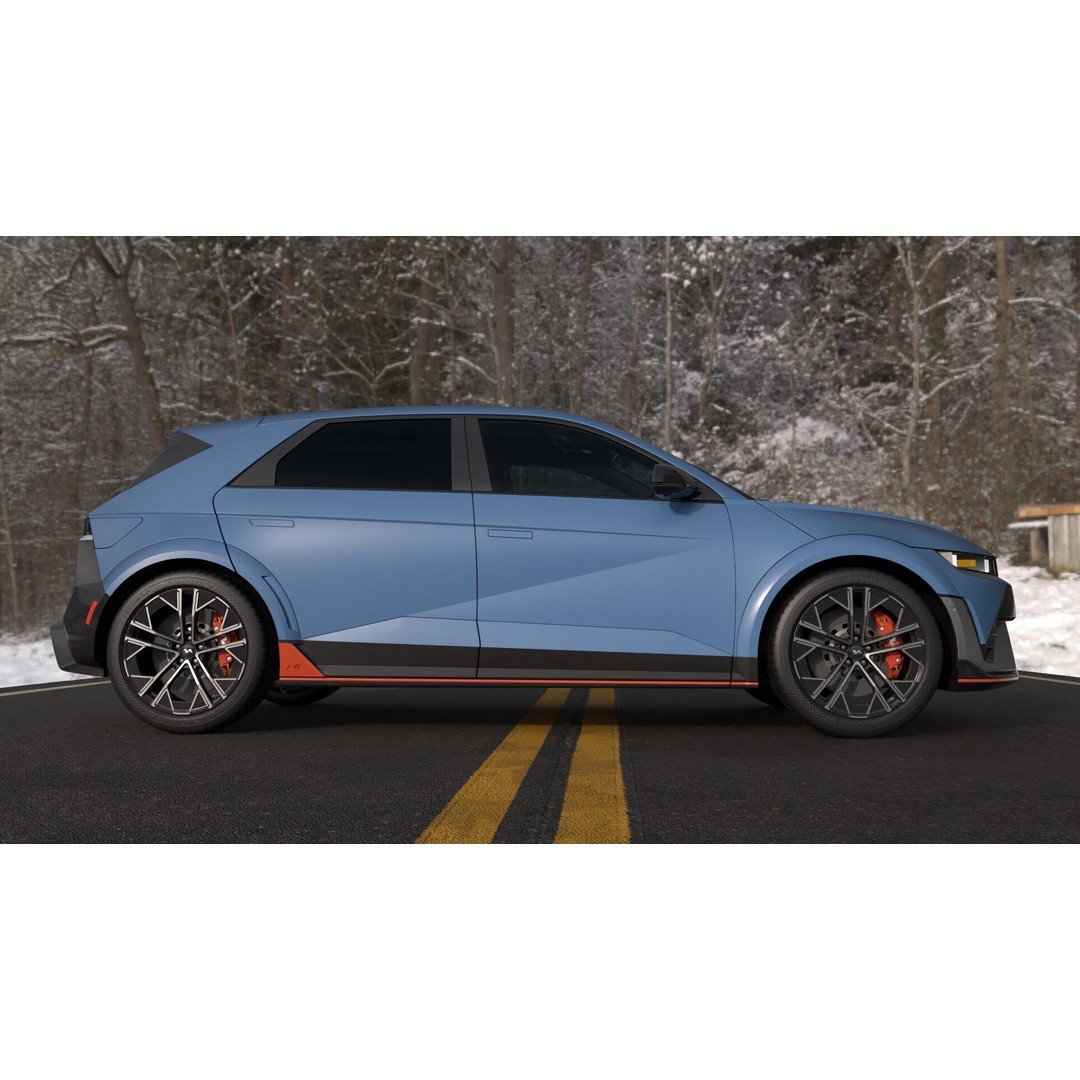 Ioniq 5 N Line 3D Model – Rigged Sport Car for Unreal & V-Ray - View 5