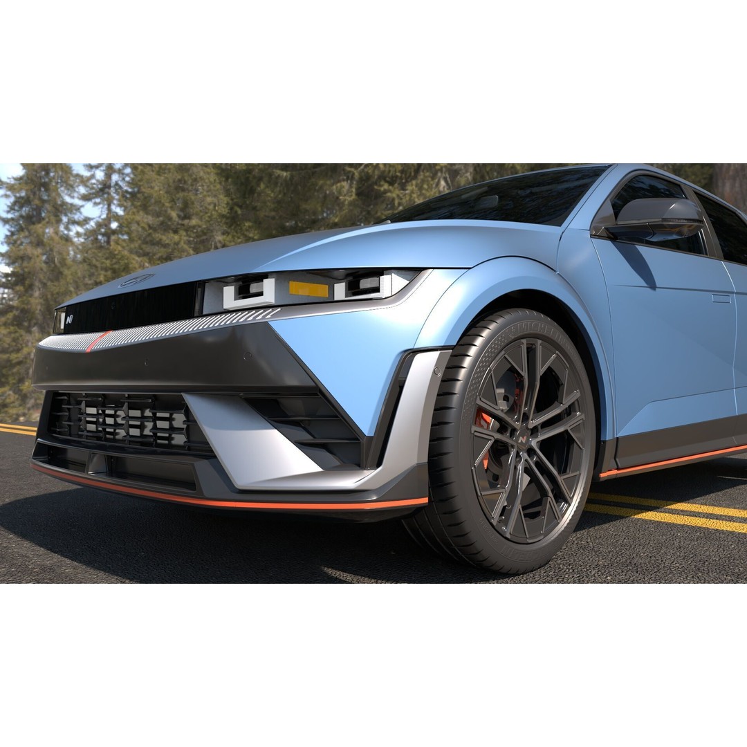 Ioniq 5 N Line 3D Model – Rigged Sport Car for Unreal & V-Ray - View 7