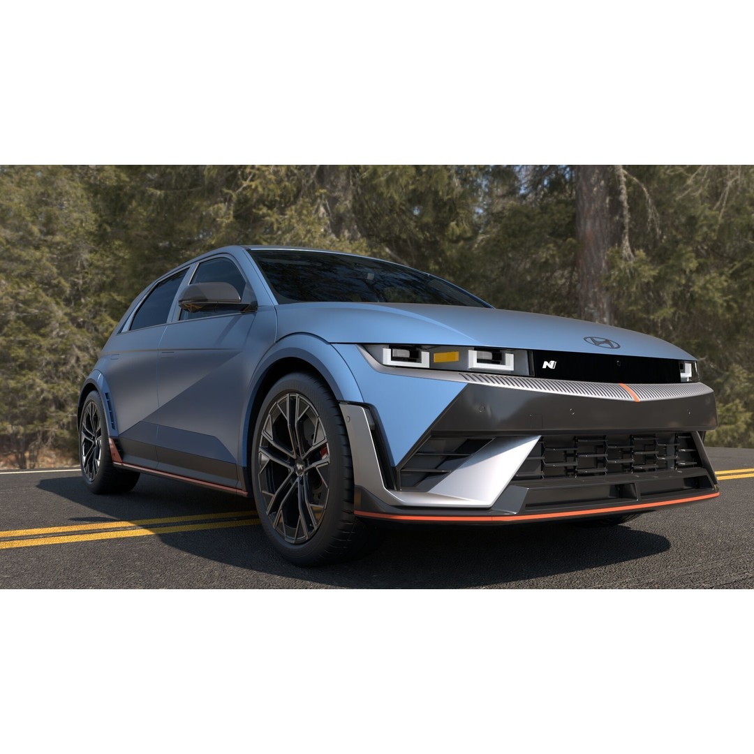 Ioniq 5 N Line 3D Model – Rigged Sport Car for Unreal & V-Ray - View 8