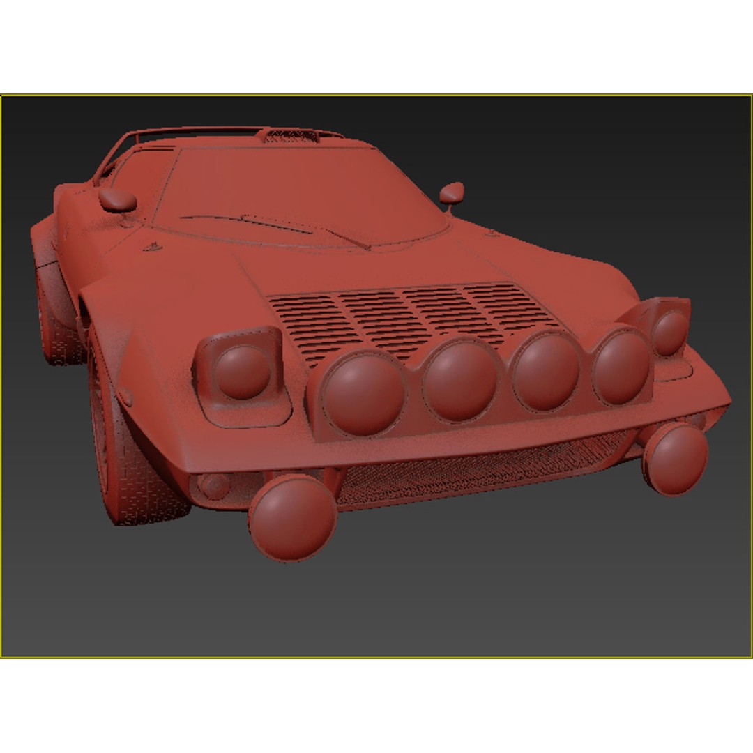 Lancia Stratos HF Rally 3D Model – High Poly Game Asset, FBX, OBJ - View 13
