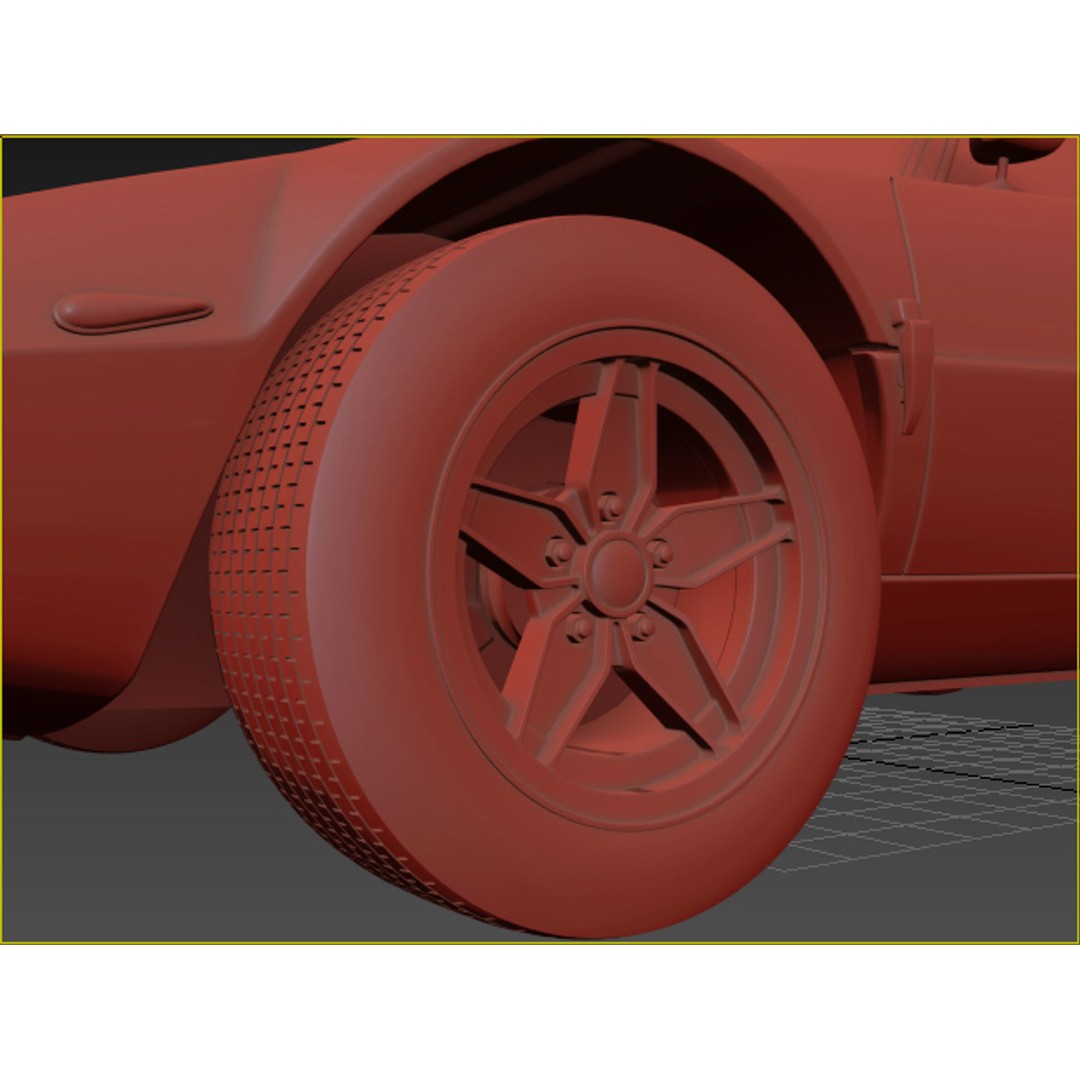 Lancia Stratos HF Rally 3D Model – High Poly Game Asset, FBX, OBJ - View 15